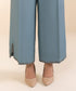 Women's Unstitched Embroidered Greyish Blue Linen Three Piece Suit